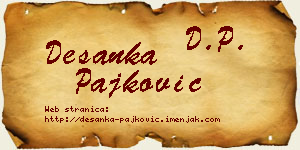 Desanka Pajković vizit kartica